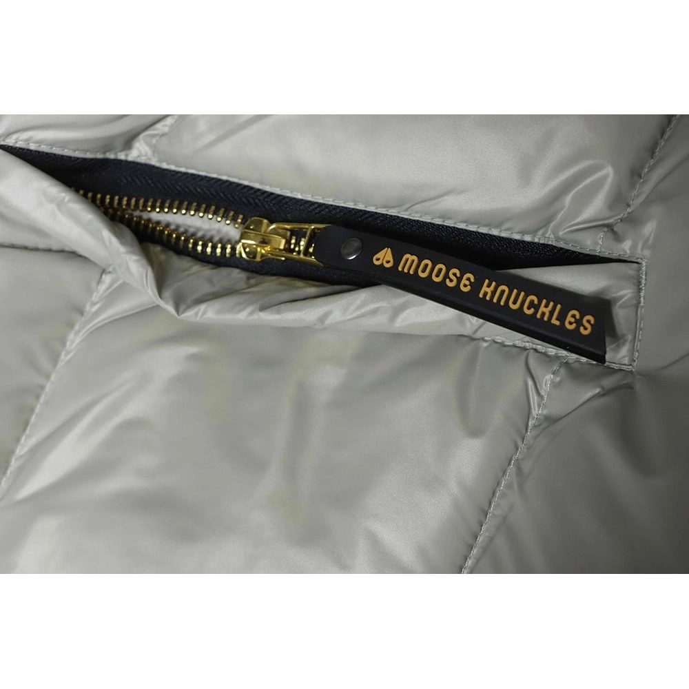 Moose Knuckles Stand Collar Large Check Down Jacket TSK1,Moose Knuckles