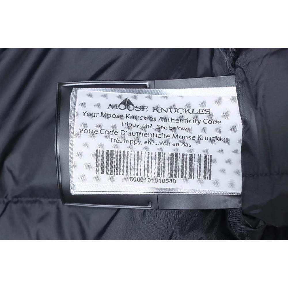 Moose Knuckless Classic Womens Down Jacket with Pom-Pom Front TSK1,Moose Knuckles