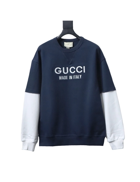 Gucci Embroidered Logo Patchwork Sweatshirt,Gucci