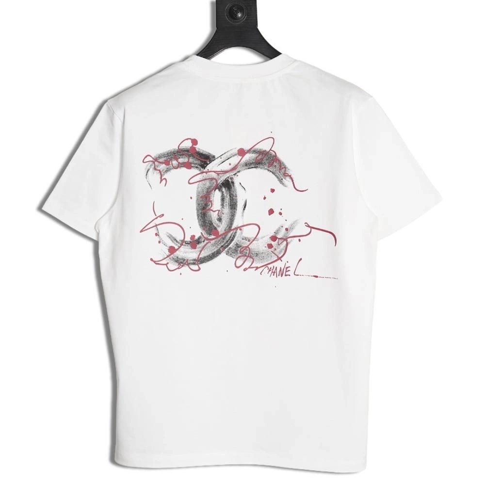 Chanel classic double C print short-sleeved T-shirt,Chanel