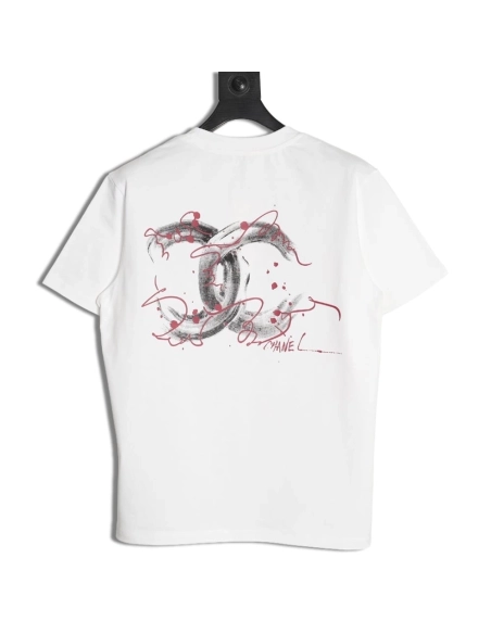 Chanel classic double C print short-sleeved T-shirt,Chanel