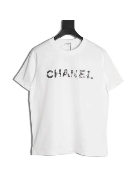 Chanel classic double C print short-sleeved T-shirt,Chanel
