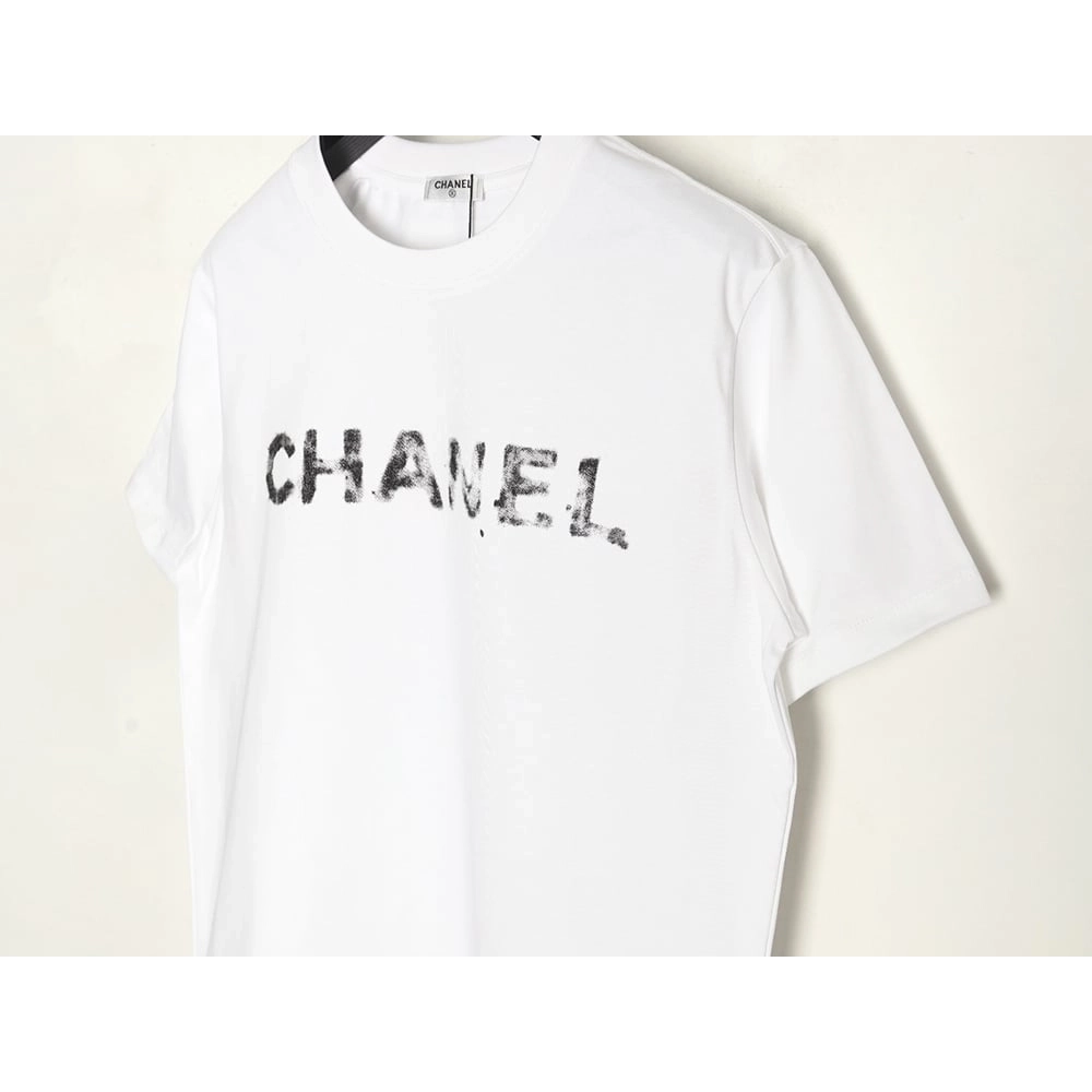 Chanel classic double C print short-sleeved T-shirt,Chanel