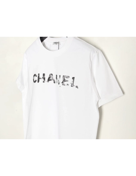 Chanel classic double C print short-sleeved T-shirt,Chanel