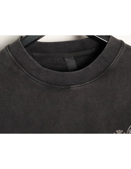 Chrome Hearts Distressed Horseshoe Sanskrit Silver Foil Sweatshirt TSK1,Chrome Hearts