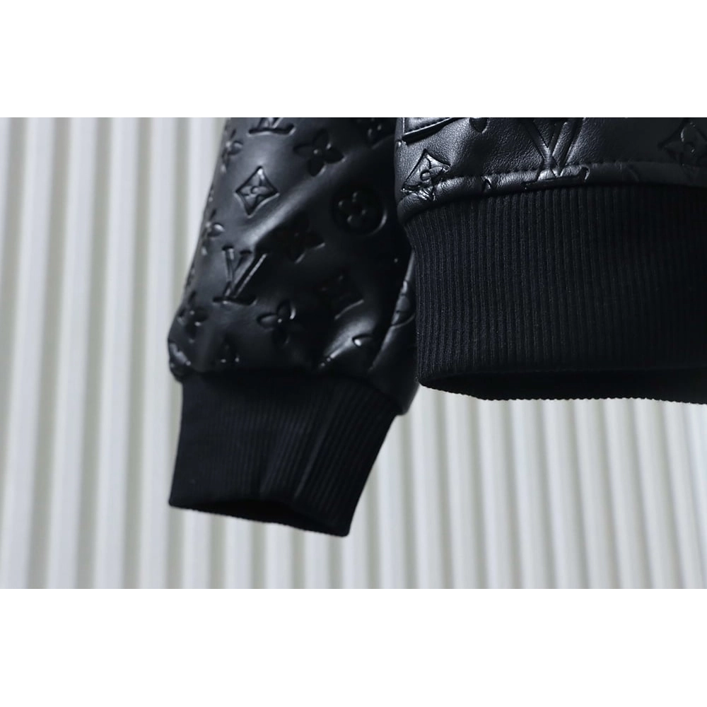Louis Vuitton all-logo embossed leather jacket,Louis Vuitton