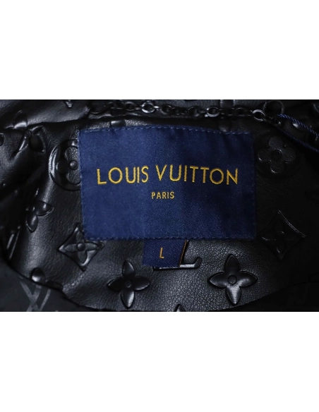 Louis Vuitton all-logo embossed leather jacket,Louis Vuitton