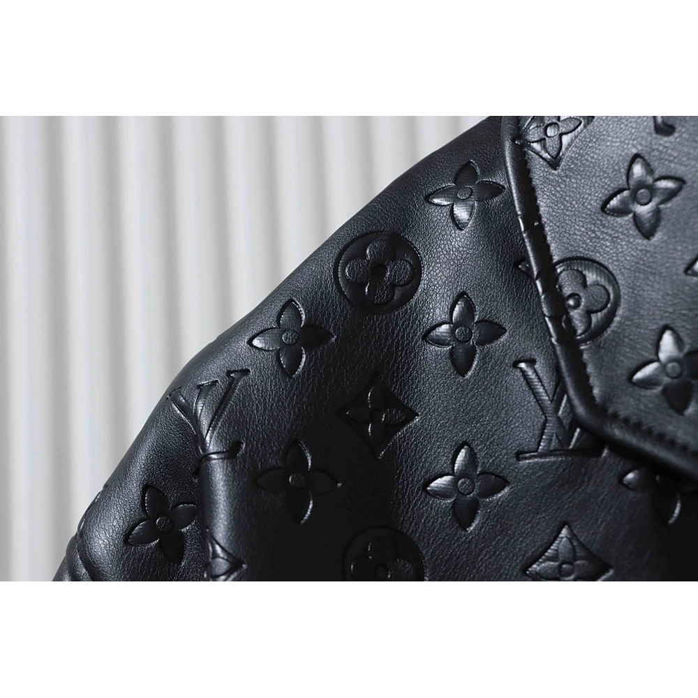 Louis Vuitton all-logo embossed leather jacket,Louis Vuitton