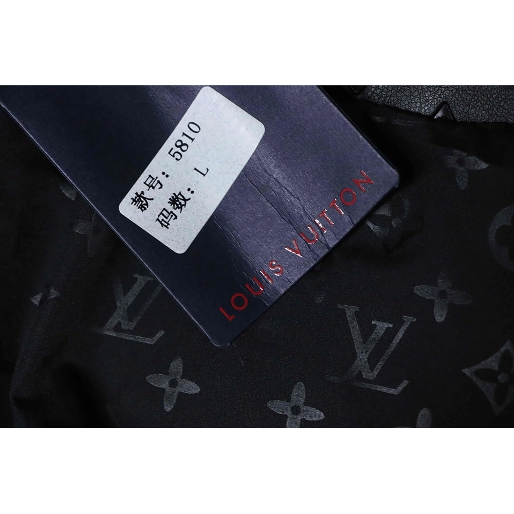Louis Vuitton all-logo embossed leather jacket,Louis Vuitton