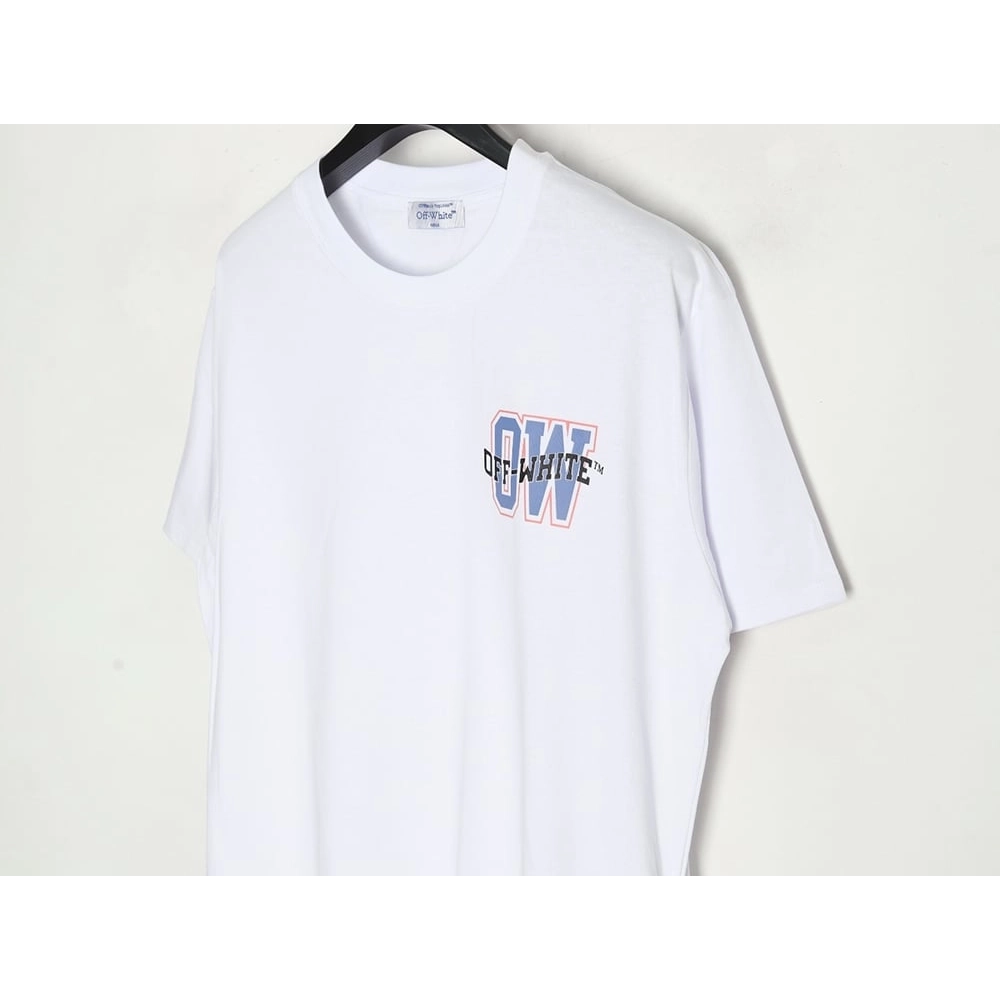 Off-white blue arrow letter print short-sleeved shirt,Off White