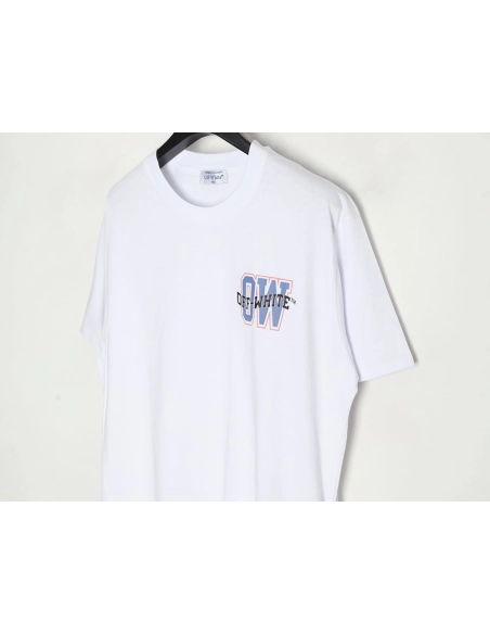 Off-white blue arrow letter print short-sleeved shirt,Off White