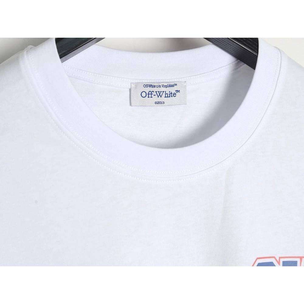 Off-white blue arrow letter print short-sleeved shirt,Off White