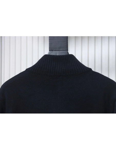 Prada Embroidered Logo Zip-Up Cardigan,Prada