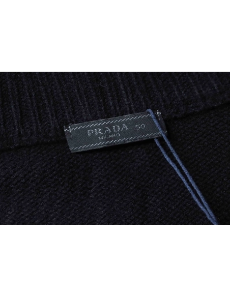 Prada Embroidered Logo Zip-Up Cardigan,Prada