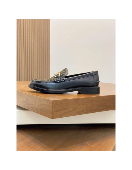 Fendi Orlock Black Leather Loafers,FENDI Sneakers
