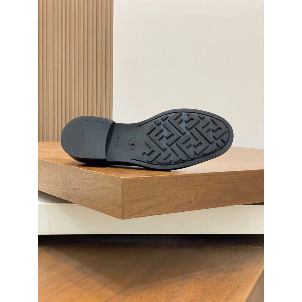 Fendi Orlock Black Leather Loafers,FENDI Sneakers