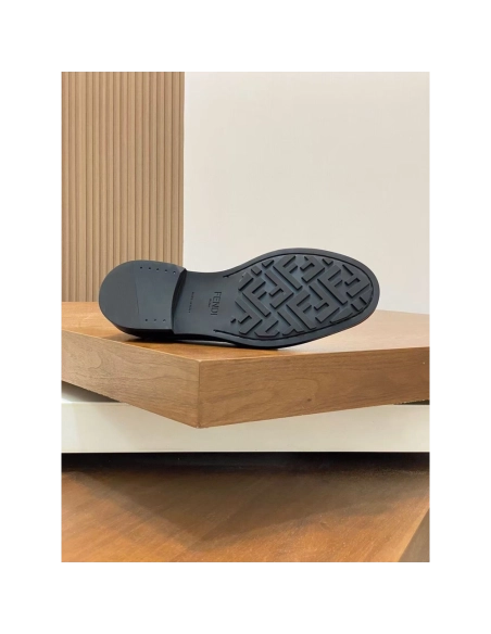 Fendi Orlock Black Leather Loafers,FENDI Sneakers
