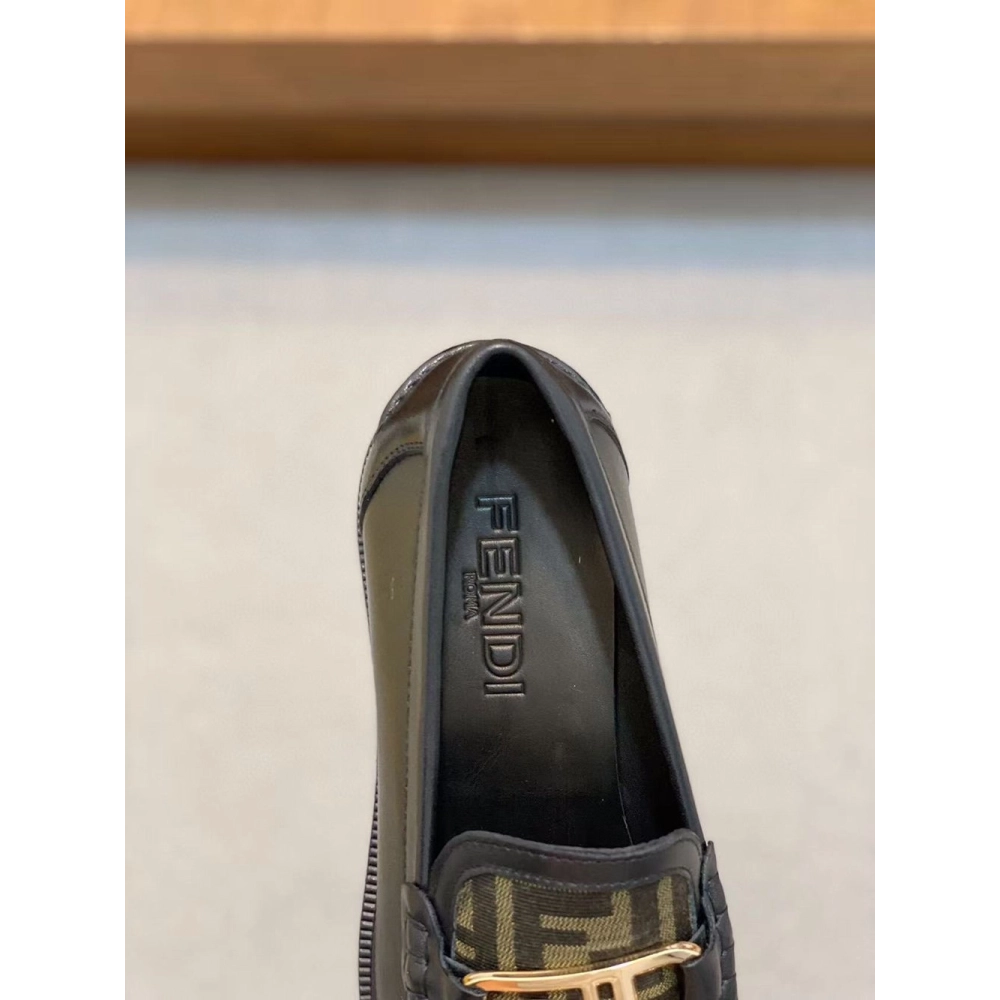 Fendi Orlock Black Leather Loafers,FENDI Sneakers