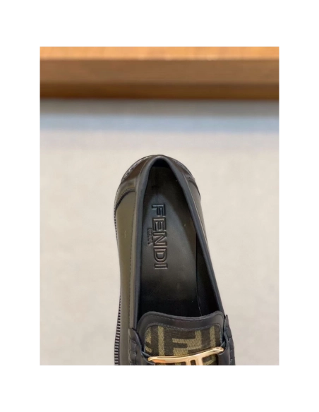 Fendi Orlock Black Leather Loafers,FENDI Sneakers