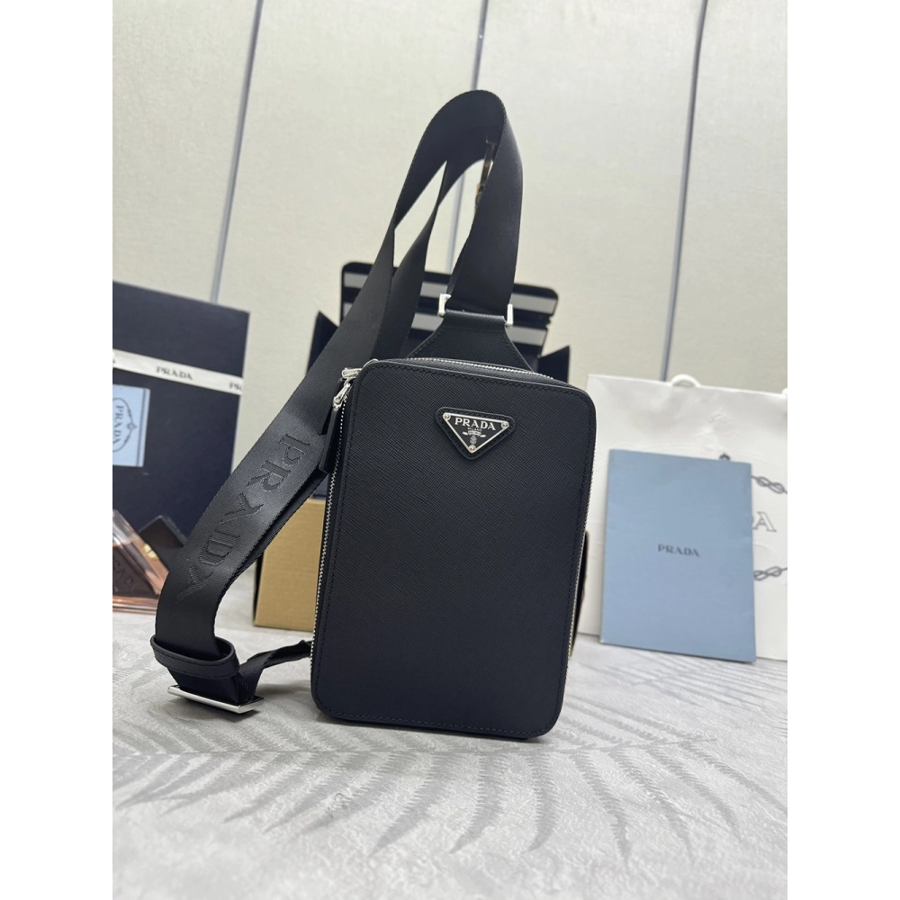 Prada Brique Saffiano leather bags 2VZ106 20X14X4cm,Prada Bags