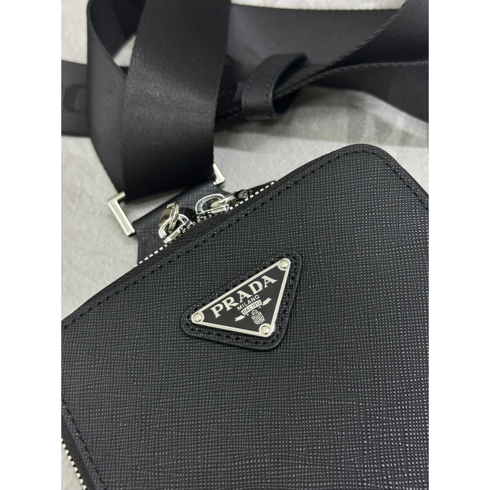 Prada Brique Saffiano leather bags 2VZ106 20X14X4cm,Prada Bags
