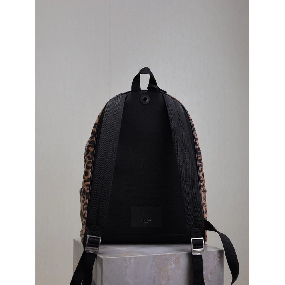 Saint Laurent leopard print velvet backpack 326865 30X38X17cm,Y.S.AINT Bags