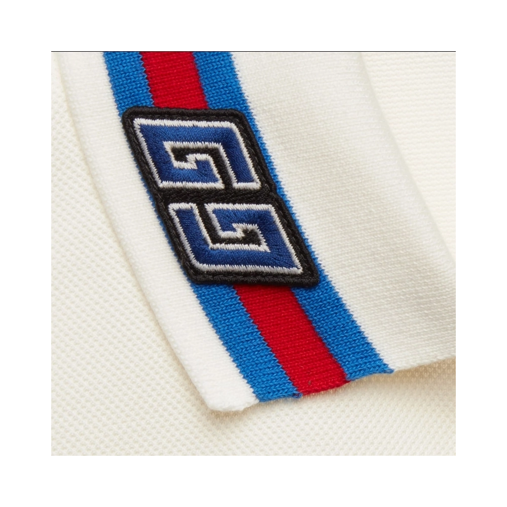 Gucci Logo-appliqu¨¦d Stretch-Cotton Piqu¨¦ Polo Shirt,Gucci