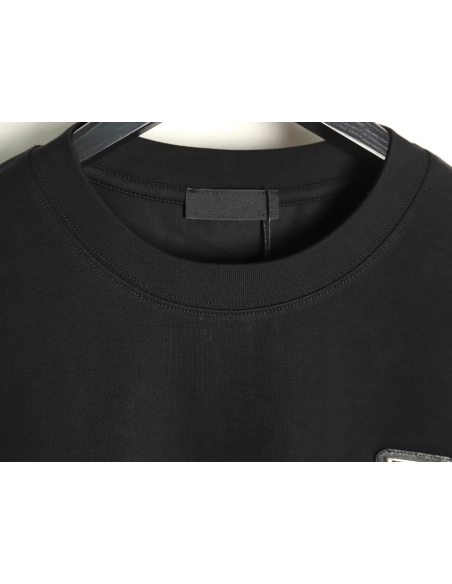 Prada with triangle logo and lettering on the chest T-shirt,Prada