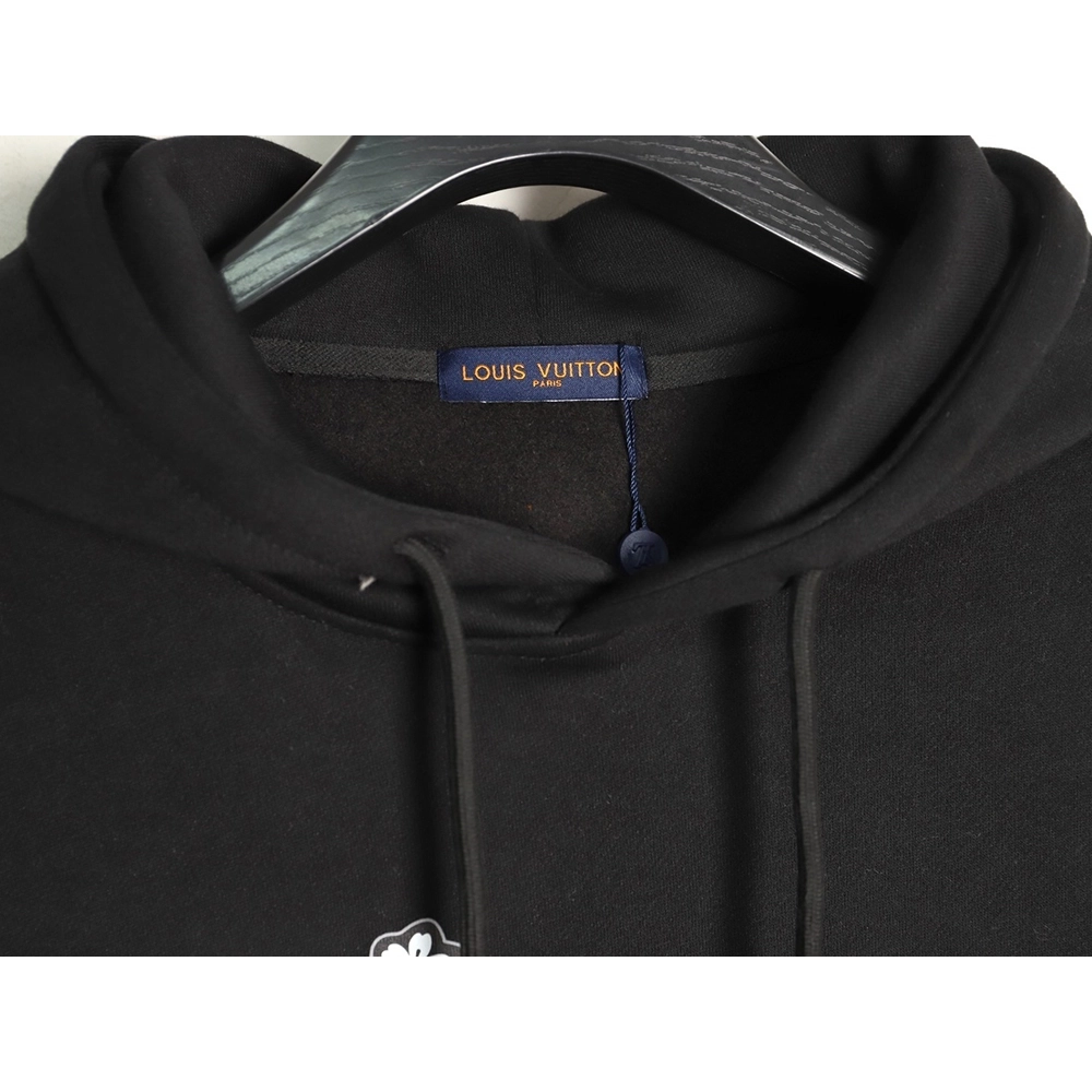 Louis Vuitton black and white floral hoodie,Louis Vuitton