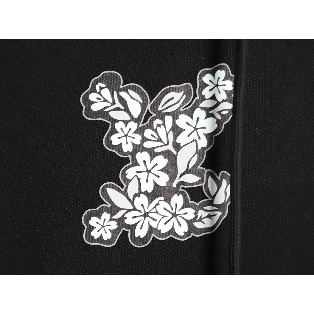 Louis Vuitton black and white floral hoodie,Louis Vuitton