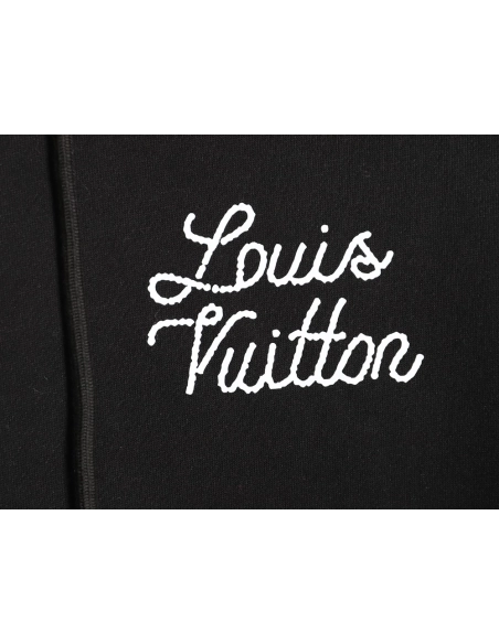 Louis Vuitton black and white floral hoodie,Louis Vuitton