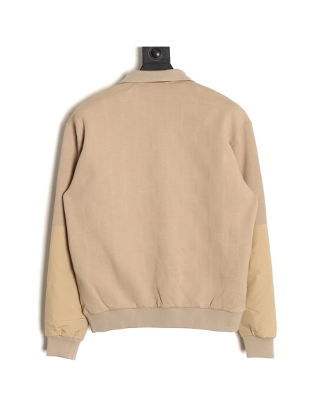 Louis Vuitton khaki half-zip stand-up collar sweatshirt,Louis Vuitton