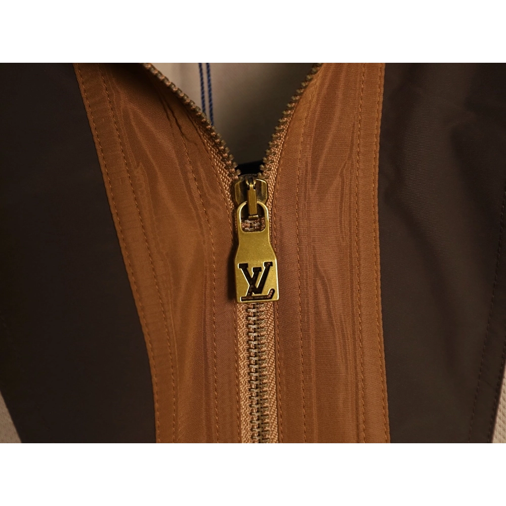 Louis Vuitton khaki half-zip stand-up collar sweatshirt,Louis Vuitton