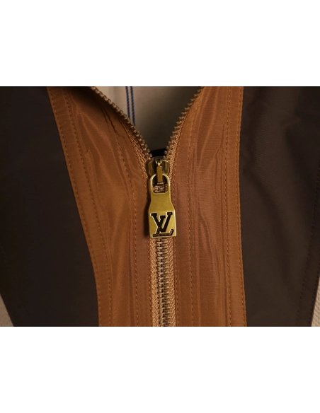 Louis Vuitton khaki half-zip stand-up collar sweatshirt,Louis Vuitton