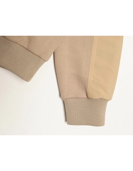 Louis Vuitton khaki half-zip stand-up collar sweatshirt,Louis Vuitton