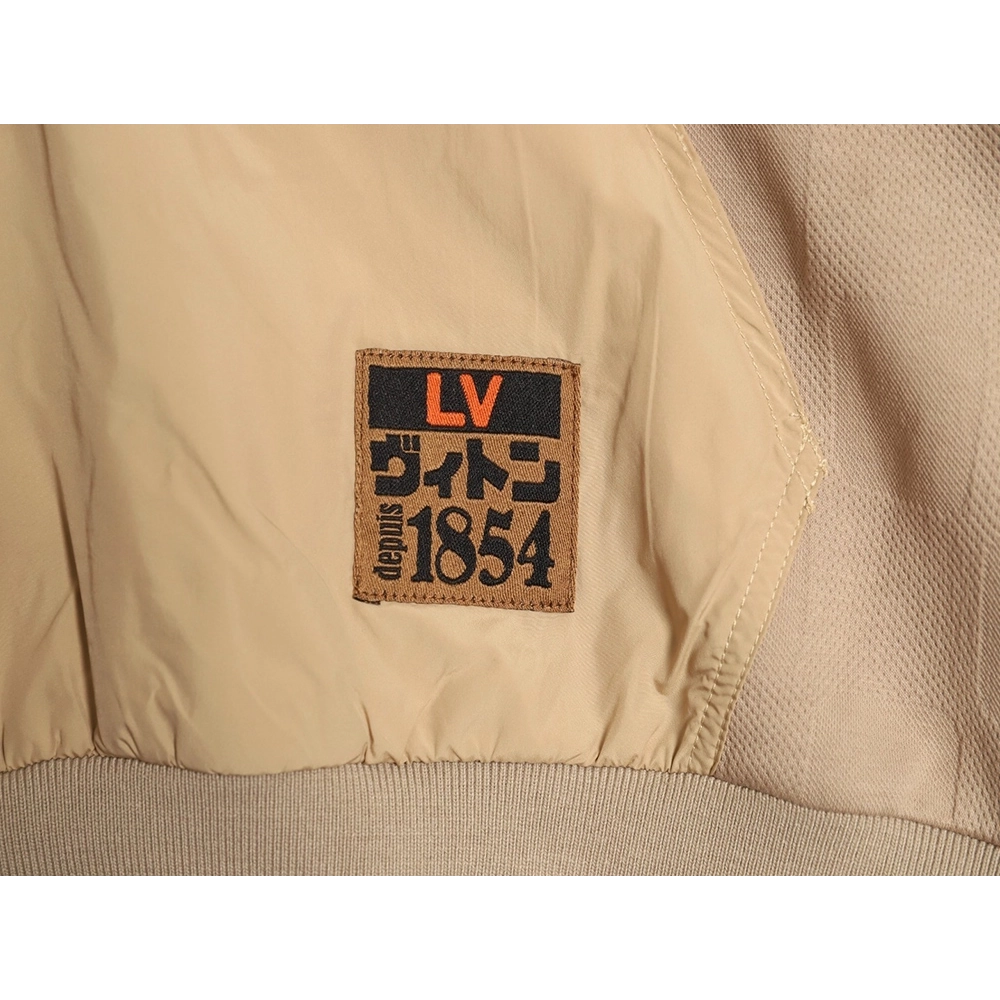 Louis Vuitton khaki half-zip stand-up collar sweatshirt,Louis Vuitton