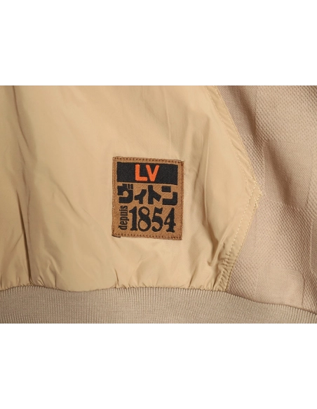 Louis Vuitton khaki half-zip stand-up collar sweatshirt,Louis Vuitton