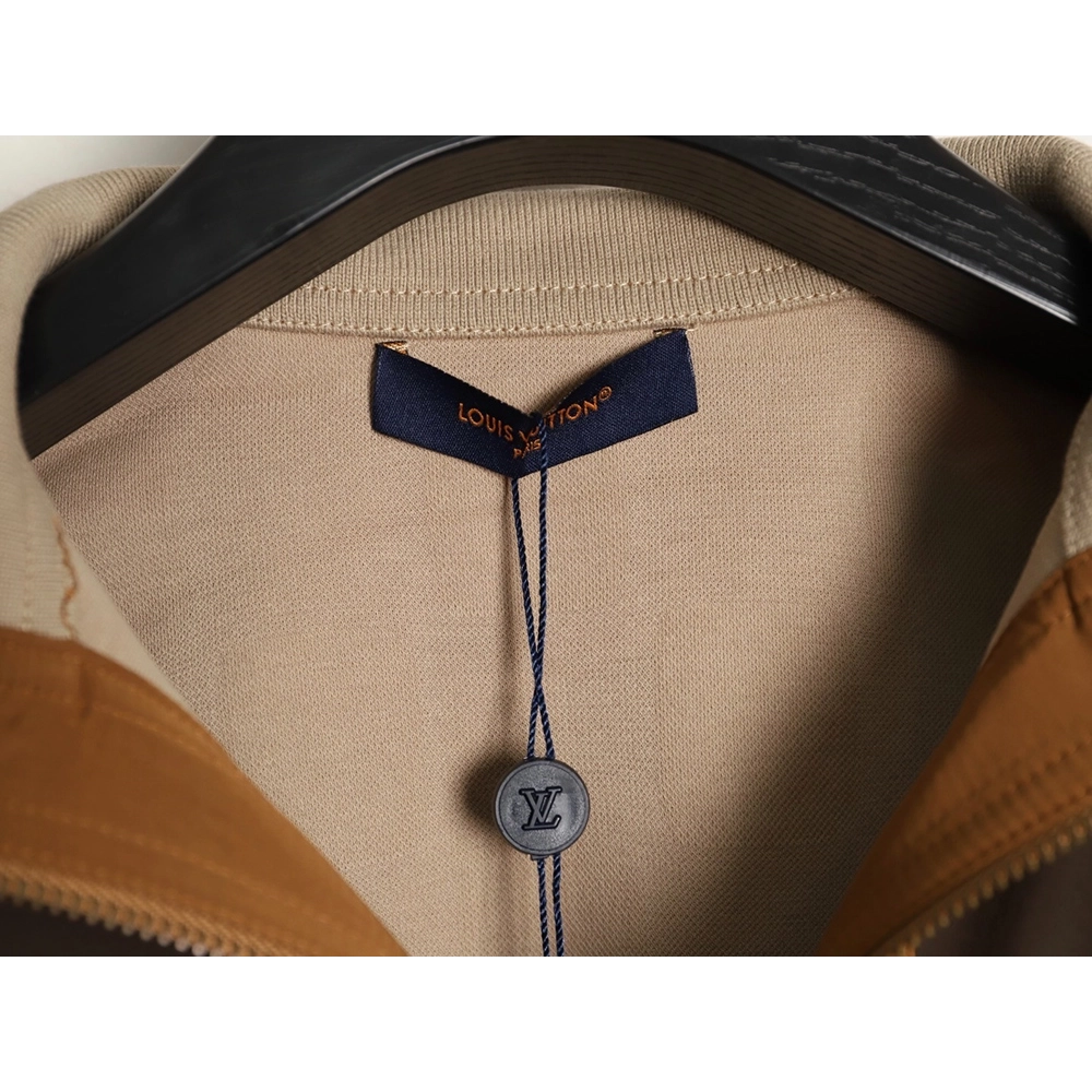 Louis Vuitton khaki half-zip stand-up collar sweatshirt,Louis Vuitton