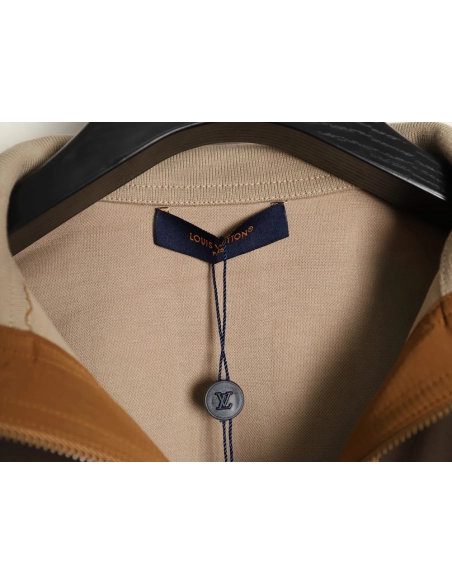 Louis Vuitton khaki half-zip stand-up collar sweatshirt,Louis Vuitton