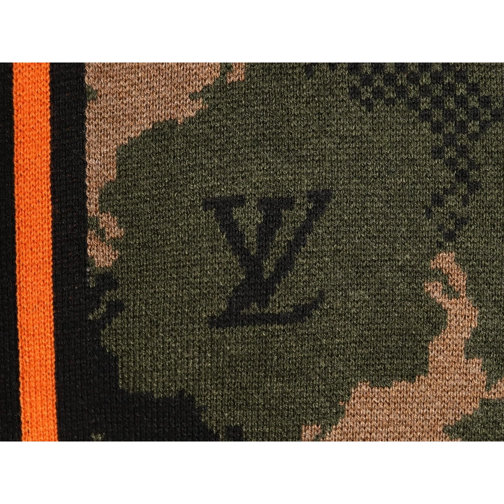 Louis Vuitton Western Cowboy Jacquard Camouflage Knit Cardigan,Louis Vuitton