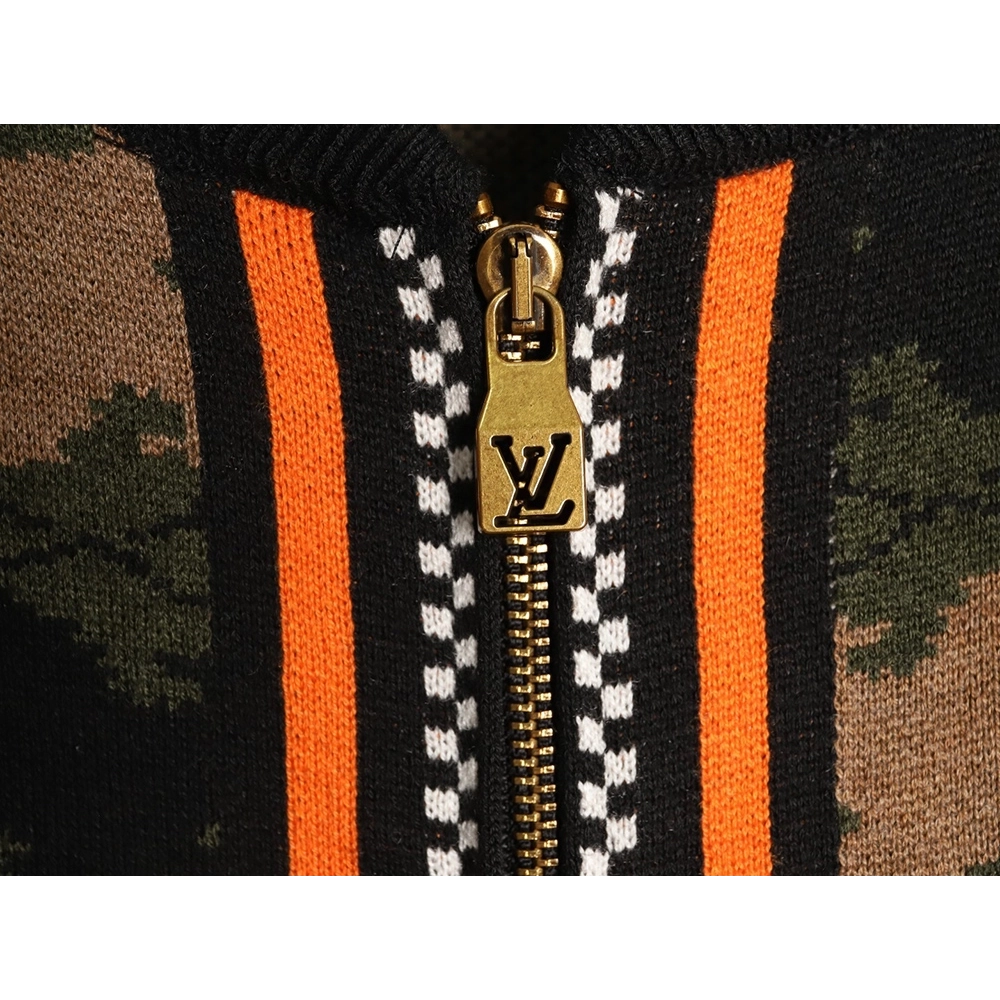 Louis Vuitton Western Cowboy Jacquard Camouflage Knit Cardigan,Louis Vuitton