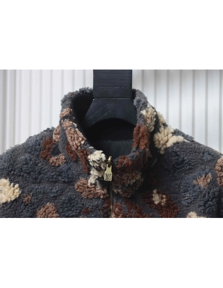 Louis Vuitton Nigo Floral Reversible Fleece Shearling Jacket,Louis Vuitton