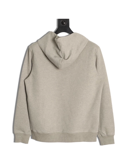 Burberry check equestrian flocked print hoodie,Burberry