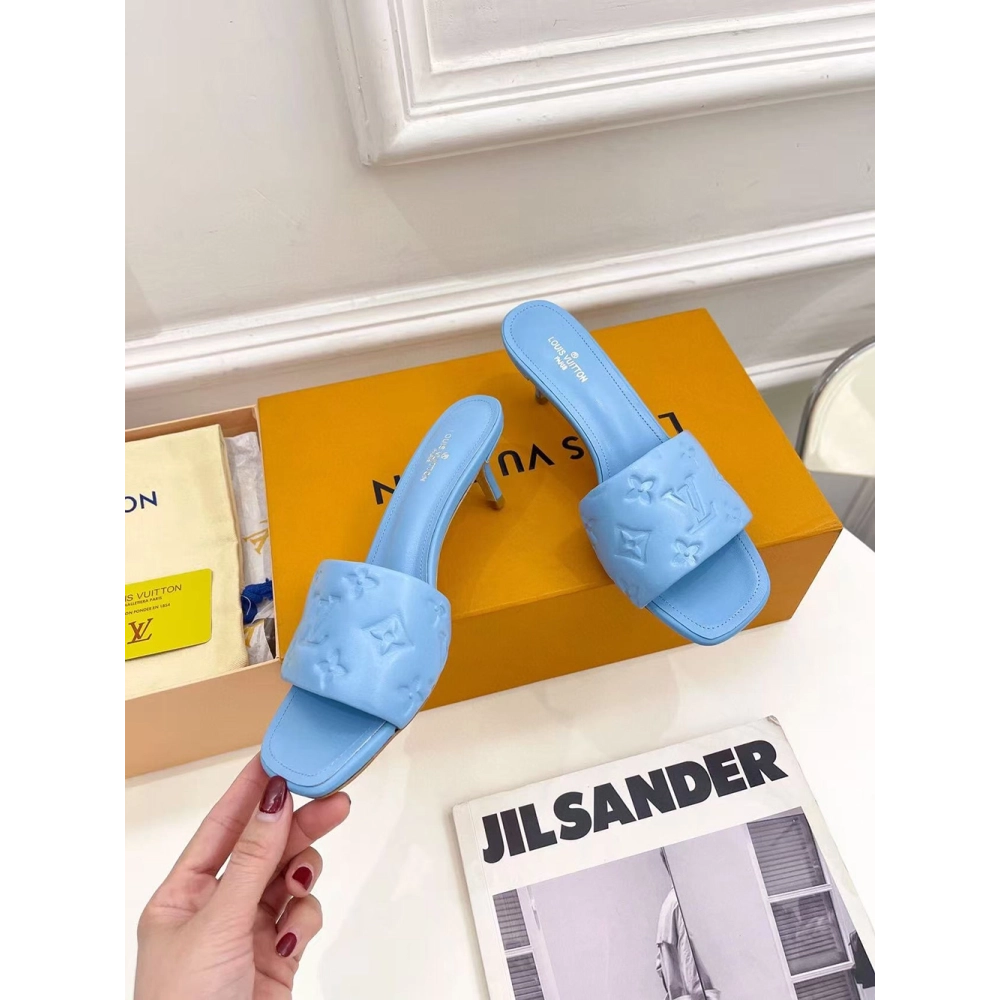 Louis Vuitton Revival Sandals Heel: 5.5cm 1A8G5T,Louis Vuitton Slides