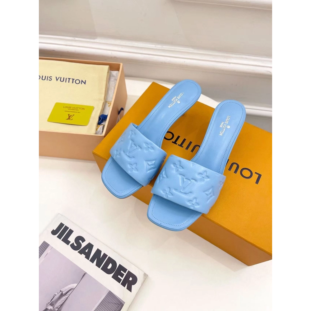 Louis Vuitton Revival Sandals Heel: 5.5cm 1A8G5T,Louis Vuitton Slides