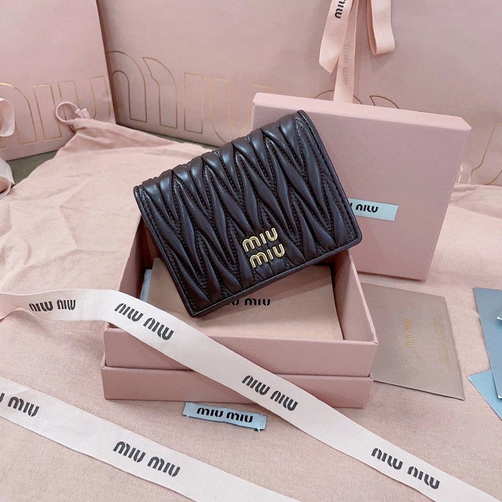 Miu Miu Small matelass¨¦ nappa leather wallets 5MV204 11.5X8cm,Miu Miu Wallets