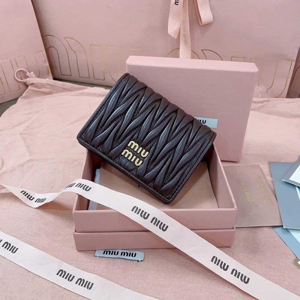 Miu Miu Small matelass¨¦ nappa leather wallets 5MV204 11.5X8cm,Miu Miu Wallets