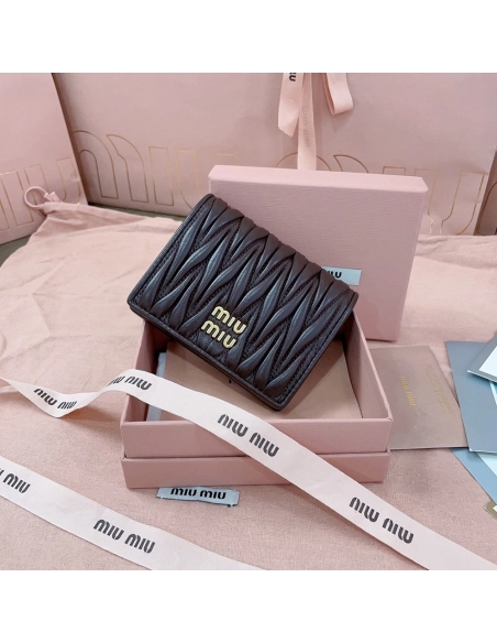Miu Miu Small matelass¨¦ nappa leather wallets 5MV204 11.5X8cm,Miu Miu Wallets