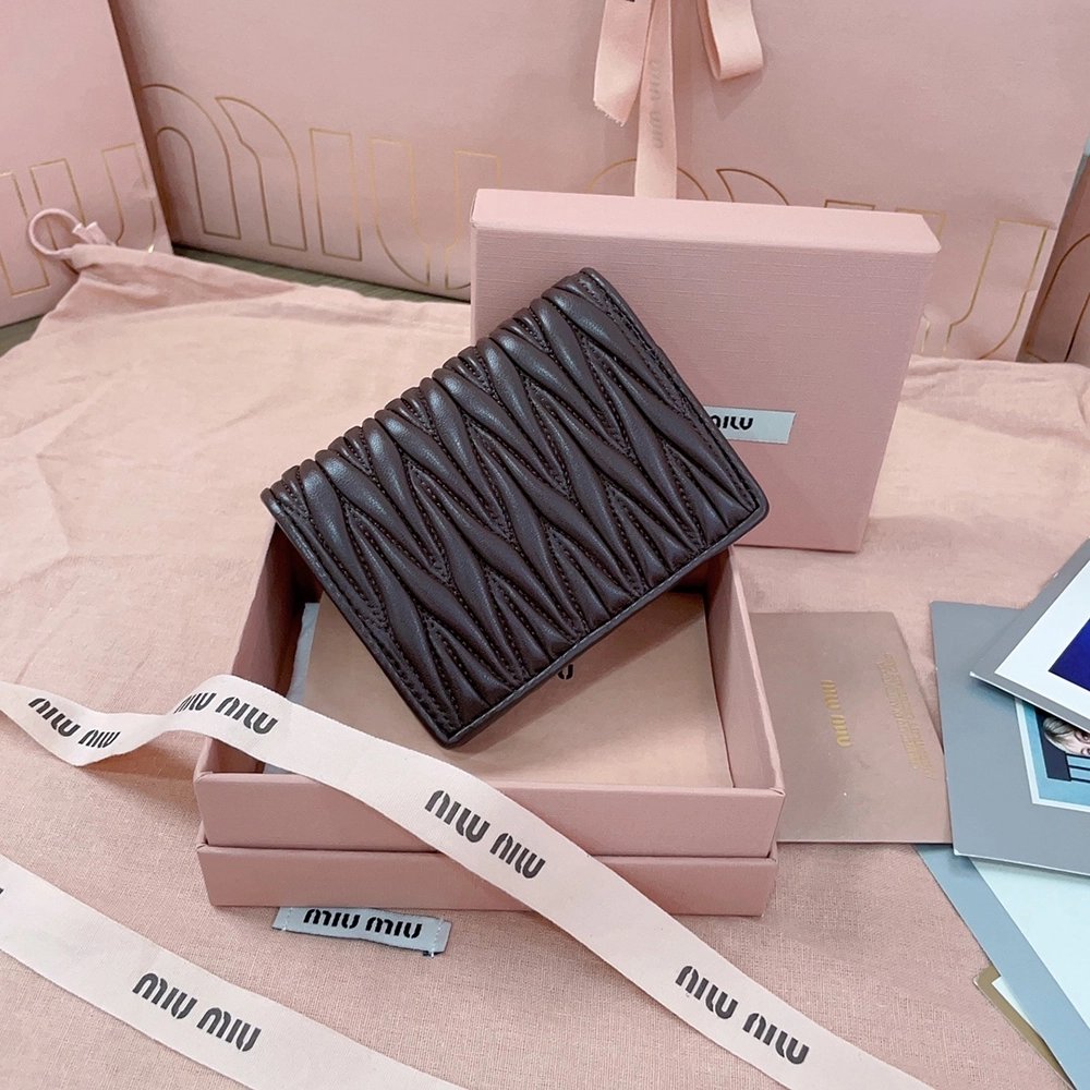 Miu Miu Small matelass¨¦ nappa leather wallets 5MV204 11.5X8cm,Miu Miu Wallets