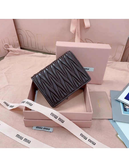 Miu Miu Small matelass¨¦ nappa leather wallets 5MV204 11.5X8cm,Miu Miu Wallets
